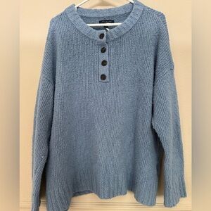 American Eagle Outfitters Large Dusty Blue Knit winter Sweater Jegging fit